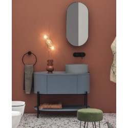 Armoire toilette miroir design rond 75-90 cm, round box CATINI, Cielo